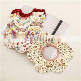Wholesale Price Bandana Bib Cute Flower Shape Cotton Soft Bandana Bib thumbnail-3