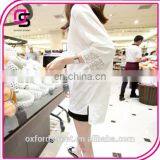 Korean Style Casual Short Long Sleeved Women's Primer Shirt Cotton Cotton Loose Seven Minutes thumbnail-5