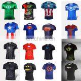 Best sell quick dry T-shirt fo men short Sleeve O-Neck Sports Tight T Shirts fast drying t-shirt