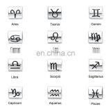 China Wholesale Fashion Silver Finish 8mm*10mm Zodiac Sign Charm Beads for Bracelet Making