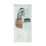 Home Decoration Wall Hanging Machine Woven Art Tapestry With Tassels thumbnail-3