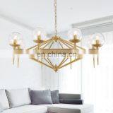 Modern Large Glass Chandelier Pendant Light for Living Room Decor thumbnail-6