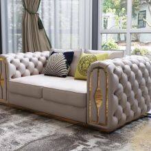 Postmodern Light Luxury American Microfiber Leather Sofa Luxury Living Room Simple Large Family Villa Model Room Furniture Combination thumbnail-3