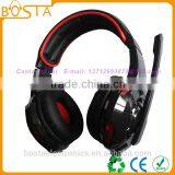 Black Cool Heavey Soft Leather Headset for Gaming Professional 7.1 Sound Headset thumbnail-3
