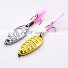 New Product 5g 10g 15g  Metal Feather Fishing Tackle Fishing Spoon Lure Fishing  Bass Trout   Spinner Bait