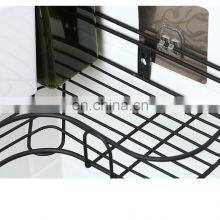 Steel Powder Coating Bathroom Shelves Corner Wall Mounted Rack Bathroom Storage Kitchen Rack Shelf With Good Load Bearing thumbnail-3