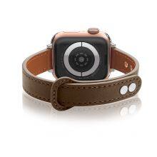 Luxury 14mm Slim Leather Watch Bands for Apple Watch Series 6 SE 5 4 3 2 1 Women Fashion Wrist Strap for IWatch thumbnail-4