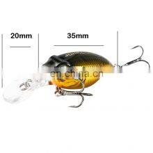 JOHNCOO Hard Lures Crank Hard Bait Fishing 55MM 4.7G Plastic Colorful Hard Lure Crank Bait Lure thumbnail-2