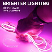 Dv12v 420leds/m Pink Cob Led Strip Flexible COB LED Strip Light thumbnail-2