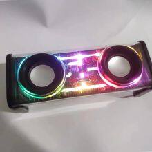 2023 Outdoor Mini Wireless Portable Transparent Bluetoothes Speaker TWS Interconnected Colorful LED Light thumbnail-3