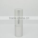 high quality matte silver magnet round metal lipstick holder with shiny silver cup