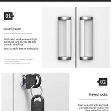 Kommerzielle Edelstahl-Schließfächer mit – Mehrfach-Tür-Einheiten für Schulen, Fitnessstudios und öffentliche Räume – Anpassbare Schließfach-Optionen thumbnail-3