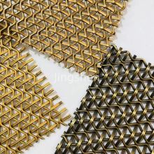 Construction Metal Mesh, Bronze-colored Decorative Metal Wire Mesh, Suitable for Furniture. thumbnail-3