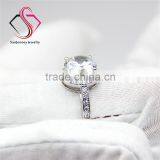 Round Brilliant Cut Moissanite 3CT 9.0mm Center 14k 18k White Yellow Gold Halo Diamond Engagement Ring thumbnail-5