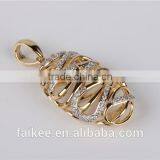 2015 New Design Fashion Jewelry 18K Rose Gold Diamond Leaf Pendants Micro Set thumbnail-6