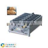Gas 6 Pcs Ice Cream Open Mouth Fish Shaped Waffle Baker Machine