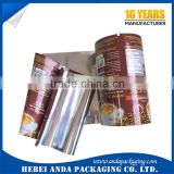 coffee sachet packaging film/aluminium foil coffee plastic packaging/wrapping film for coffee and tea
