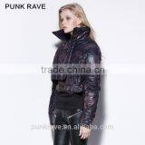 PY-162 Deep Winter Punk Rave Fireworks Retro Thicker Cotton Knight Short Jacket thumbnail-2