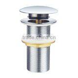 Brass Pop Up Waste Basin Drainer, 1-1/4" Size Without Overflow Hole, Chrome Finish thumbnail-1