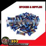 Rainbow Color Aluminium Spoke Nipples for Off-road Bike