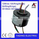 SRH 3899- 6p6s Through bore slip ring ID38mm. OD99mm.12Wires, 10A x6wires 5Ax 6 wires