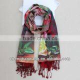 Double Layer Scarf Lady 100% Silk Digital Inkjet Double Layer Scarf