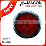 Round Amber Red White Led Tail Light 12V/24V Led Truck Lamp thumbnail-1