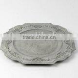 Square Plastic Plate w/ Swirl Corners