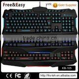 Multimedia Colorful Led Backlit Ergonomic Computer Keyboard thumbnail-6