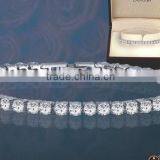 18 K WHITE GOLD DIAMOND TENNIS BRACELETTE thumbnail-1