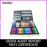 Stationery Set With Wooden Case of 214pcs Wooden Art Case thumbnail-1