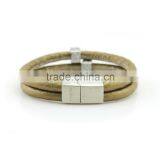 Summer Top Quality Real Leather Bracelet Snakeskin Stainless Steel Buckle Bangle in 2016 thumbnail-2