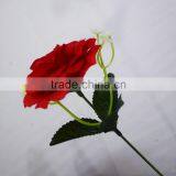 6x Non Woven Artificial Flower Open Rose Bush Mini Bush for Office Market Decoration thumbnail-5