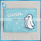 Durable 100% cotton canvas silk screen printed label trademark