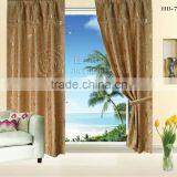 HB-71 15 Years Top-rated Golden Seller Newest 100% Polyester Jacquard Finished Curtain thumbnail-1