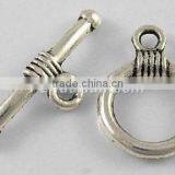 Tibetan Silver Toggle, Lead Free and Nickel Free, 11mm Wide, 15mm Long, Tbars: 2.5mm Wide, 20mm Long, Hole: 2mm (LF0034Y-NF)