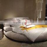 Modern fabric round bed design