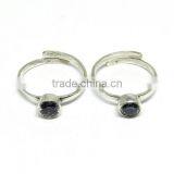 Special Moment !! Purple CZ 925 Sterling Silver Toe Ring, Fashion Silver Jewelry, Wholesale Silver Jewelry thumbnail-3