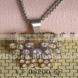 TC75 High Qualtity Stainless Steel Crystal 14K Gold Butterfly Pendant thumbnail-1