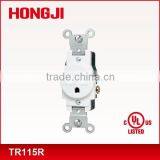UL Approval Commercial Grade Side Wired Only 2 Pole 3 Wire Grounding Single Receptacle Tamper Resistant 15A/125V,5-15R