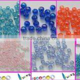 Dark Blue ab Color Round Acrylic Beads Colorful ab Effect Transparent Beads With Two Holes 3mm to 16mm thumbnail-2