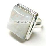 925 Sterling Silver Rainbow Moonstone Ring thumbnail-1