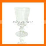 Hand Blown White Color Wine Glass With Decoration,drinking Glass. thumbnail-1