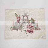 Chinese Garden Style Embroidery Cotton Canvas Decorative Cushion Cover thumbnail-1