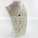 Long Gold Chain Multilayer Real Nattural Stone Amythest With Turquoise Elegant Necklaces For Women