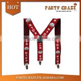 Adult custom printed ski suspenders