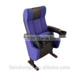 Luxury Horizon Theater Furniture Folding 3d Cinema Chair Yellow Fabric Cinema Chair With Cup Holder,movable Armrest thumbnail-4