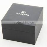 High Quality Black Plastic Paper Clamshell Watch Box Packaging With Pillow thumbnail-2