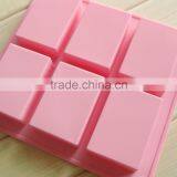 Food Grade 6 Cavitiy 8x5.5x2.5cm 110g Soap Nonstick Rectangle Silicone Forms for Soap Making thumbnail-2