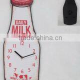 Bottle Shape Kitchen Decoration Unique Metal Wall Clock